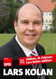 Lars Kolan - Wahlplakat Stichwahl 15.02.2015 Bürgermeisterwahl Lübben