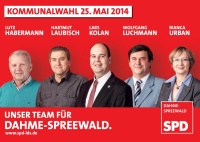 Lars Kolan (Mitte) - Wahlplakat zur Kommunalwahl 2014 in Brandenburg